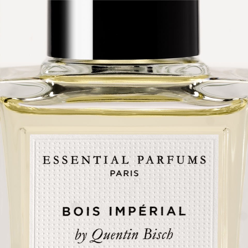 Bois Impérial by Essential Parfums, label close-up