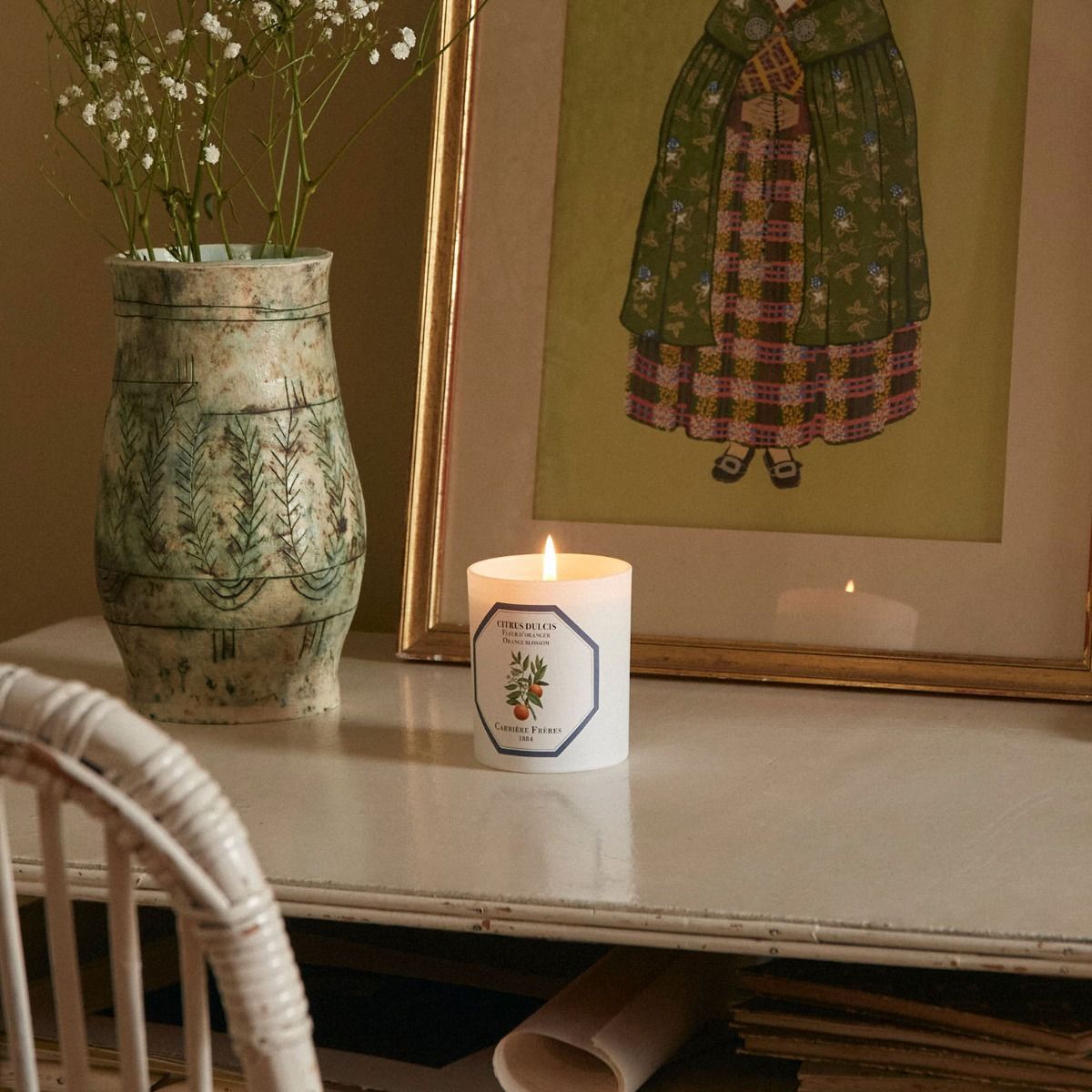 Bougie Fleur d'oranger CARRIÈRE FRÈRES - Parfumerie du Soleil d'Or