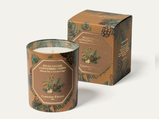 Bougie Pin de Sibérie et Gingembre confit CARRIÈRE FRÈRES - Parfumerie du Soleil d'Or
