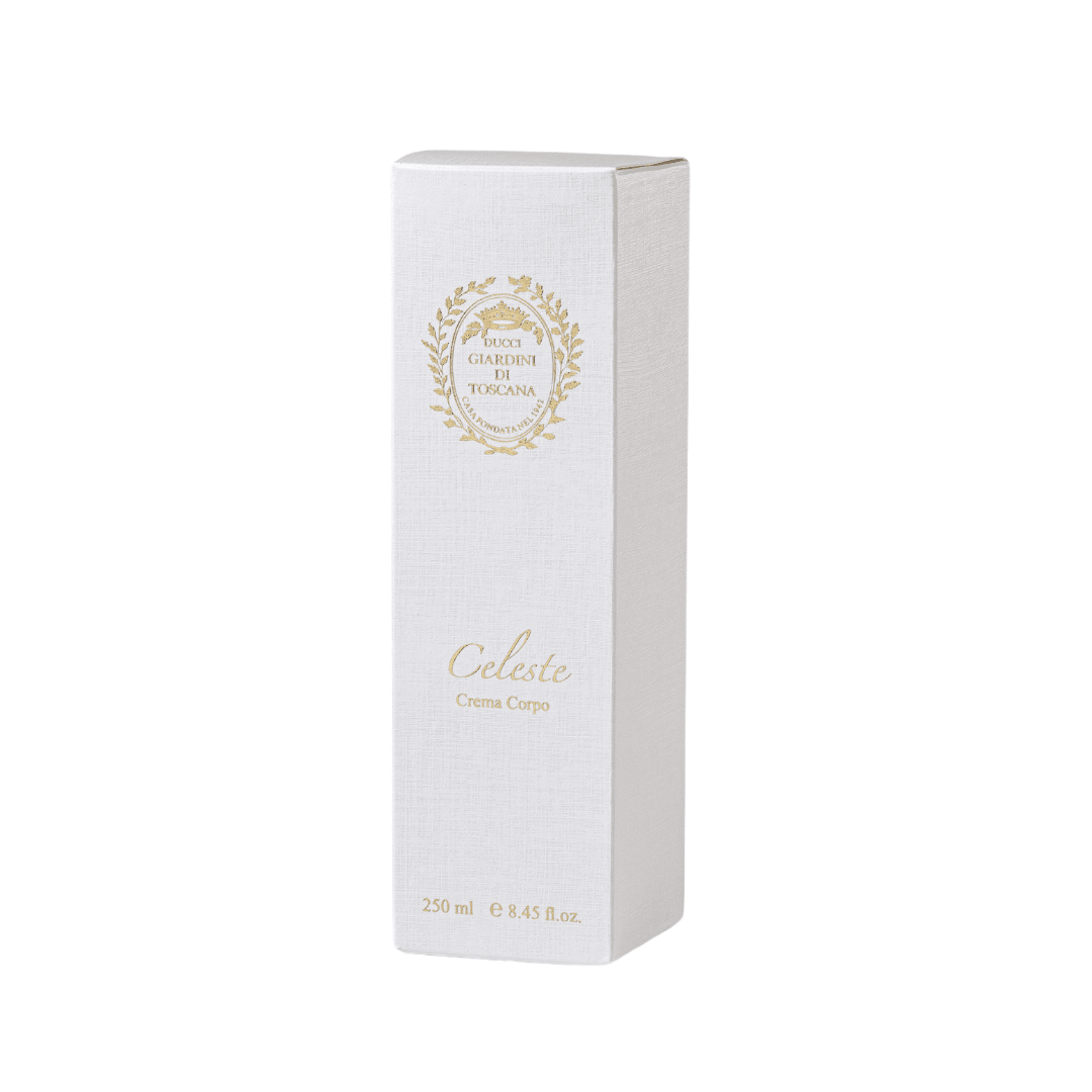 Celeste de Giardini di Toscana, crème pour le corps 250 ml avec son étui