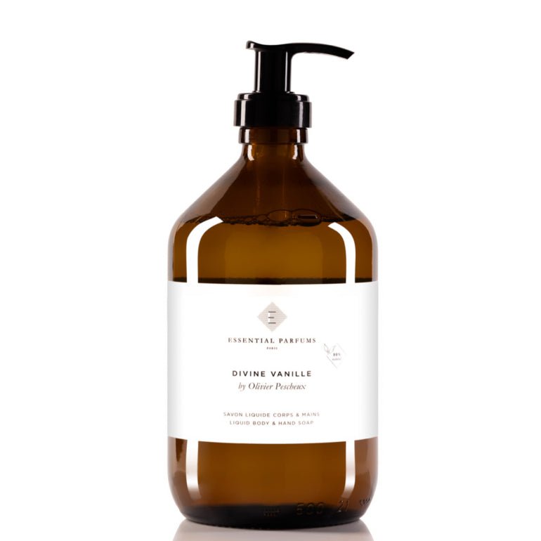 DIVINE VANILLE SAVON LIQUIDE CORPS & MAINS ESSENTIAL PARFUMS - Soleil d'Or