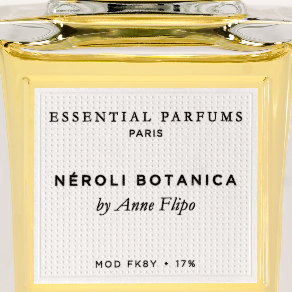 Néroli Botanica by Essential Parfums, label close-up