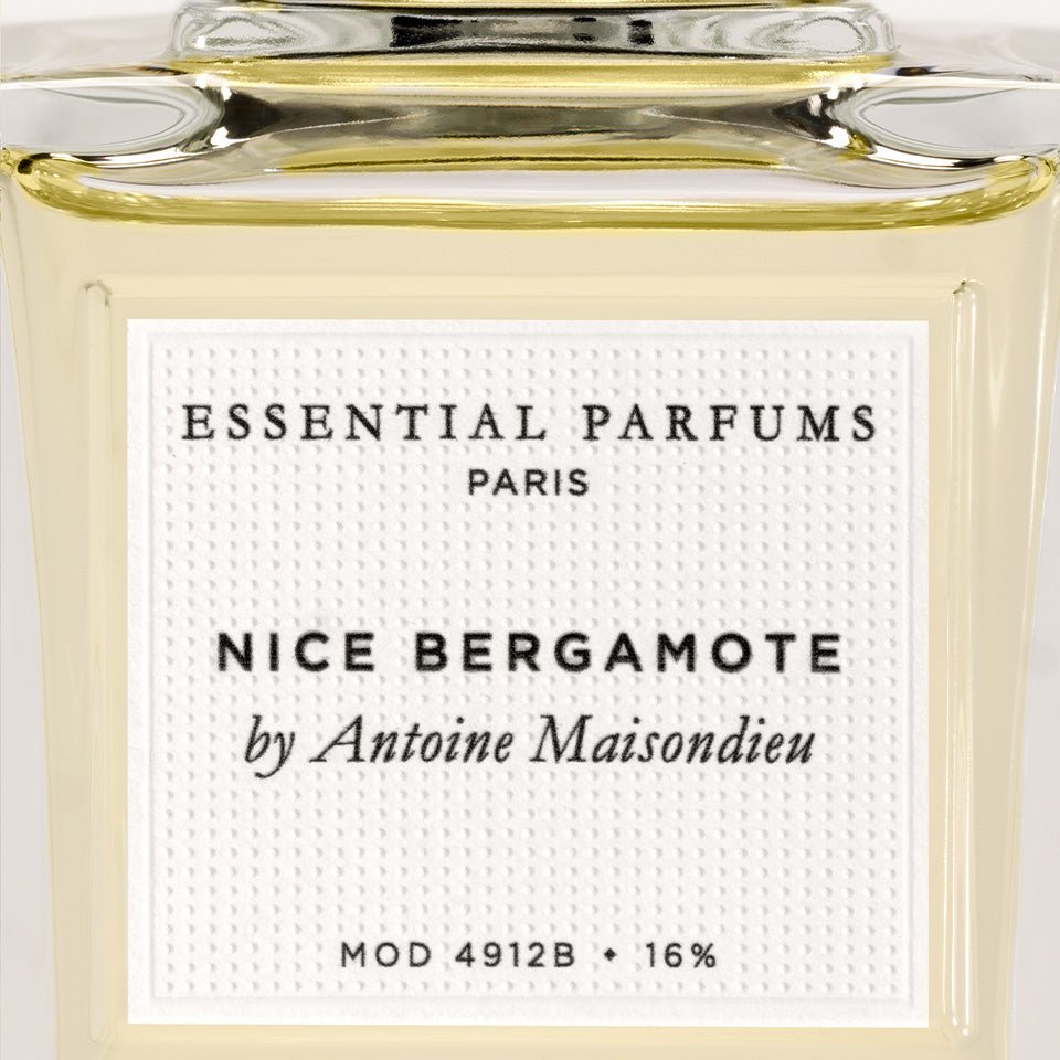 Nice Bergamote d'Essential Parfums, détail de l'étiquette