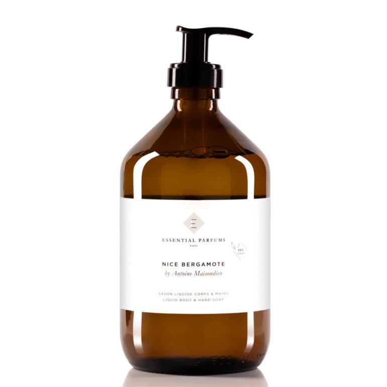NICE BERGAMOTE SAVON LIQUIDE CORPS & MAINS ESSENTIAL PARFUMS - Soleil d'Or