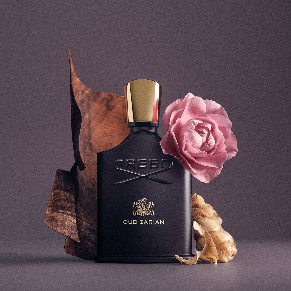 Oud Zarian de Creed, flacon et matières premières