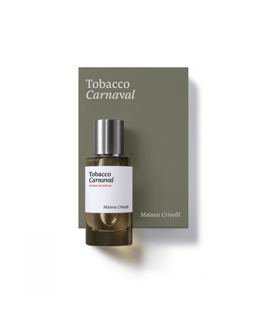 Flacon Tobacco Carnaval de Maison Crivelli, extrait de parfum