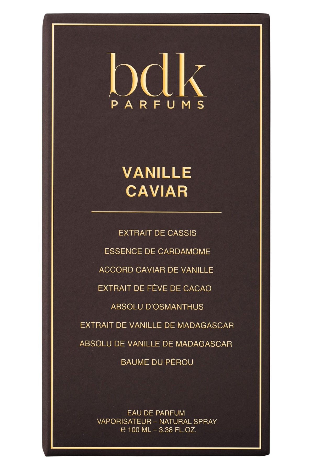Flacon Eau de Parfum Vanille Caviar BDK Parfums vanille noire