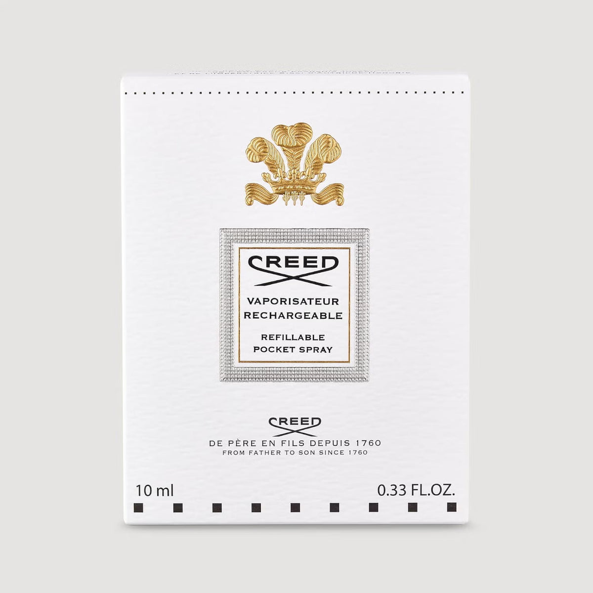 Vaporisateur de voyage Argent/Argent CREED - Parfumerie du Soleil d'Or